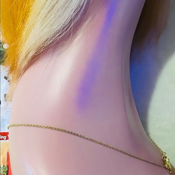 💋❤️🌹fashion gold color nameplate necklace customize name rose - Picture 3 of 4